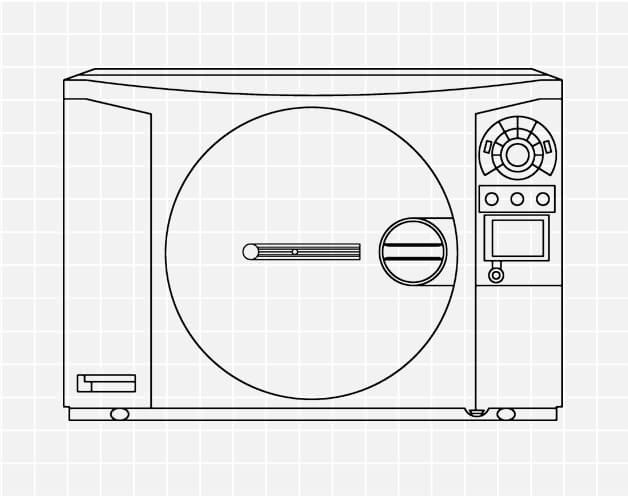 Drawing of an autoclave