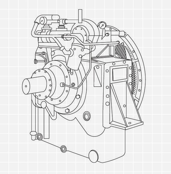 Drawing of a gearbox