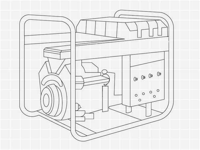 Drawing of a generator