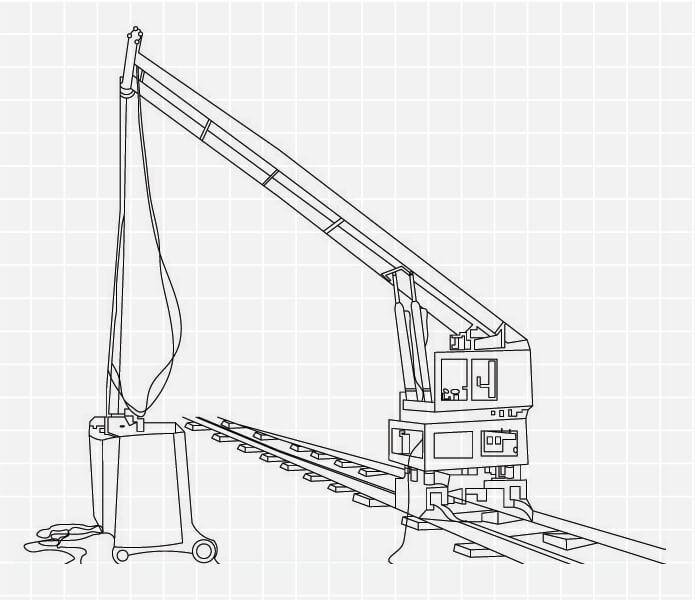 Drawing of a window cleaning lift