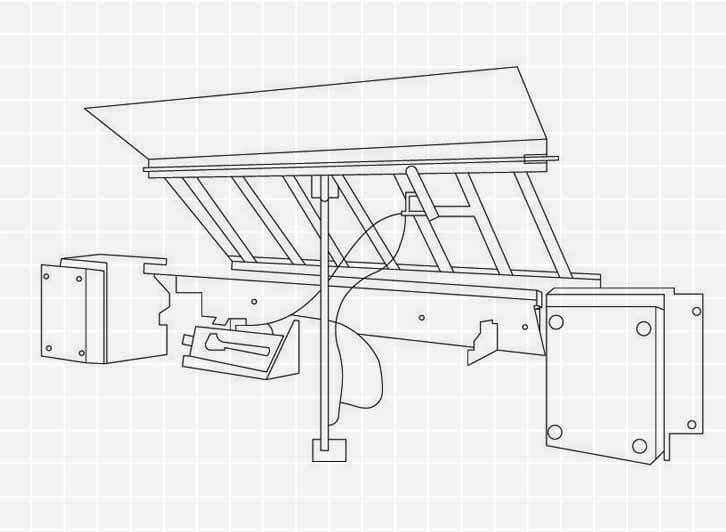 Drawing of a dock leveller