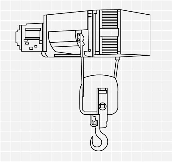 Drawing of a lifting appliance