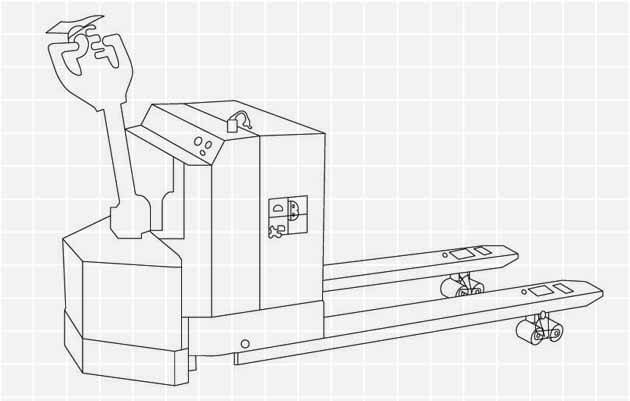 Drawing of a pallet truck